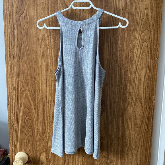 3/$25 Metallic silver tank blouse - Picture 2 of 3